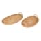 Hello Honey® Decorative Handwoven Oval Seagrass and Rattan Trays with Handles Set